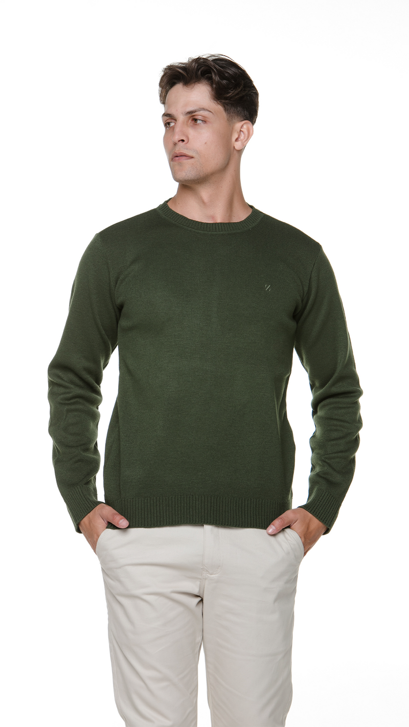 Suéter Tricô Liso Verde