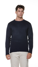 Suéter Tricô Liso Azul Marinho