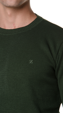 Suéter Tricô Liso Verde