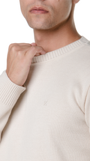 Suéter Tricô Liso Bege