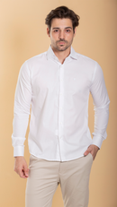 Camisa Social Masculina Slim Fit Branca