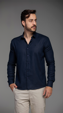 Camisa Social Masculina De Linho