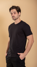 Camiseta Masculina Básica De Algodão Egípcio