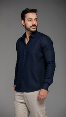 Camisa Social Masculina De Linho