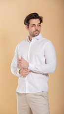 Camisa Social Masculina Slim Fit Branca