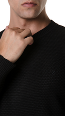 Suéter Tricô Texturizado Preto