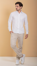 Camisa Social Masculina Slim Fit Branca