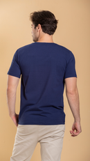 Camiseta Masculina Henley De Algodão Egípcio