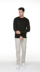 Suéter Tricô Liso Azul Marinho