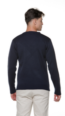 Suéter Tricô Liso Azul Marinho