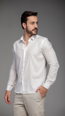 Camisa Social Masculina De Linho