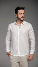 Camisa Social Masculina De Linho